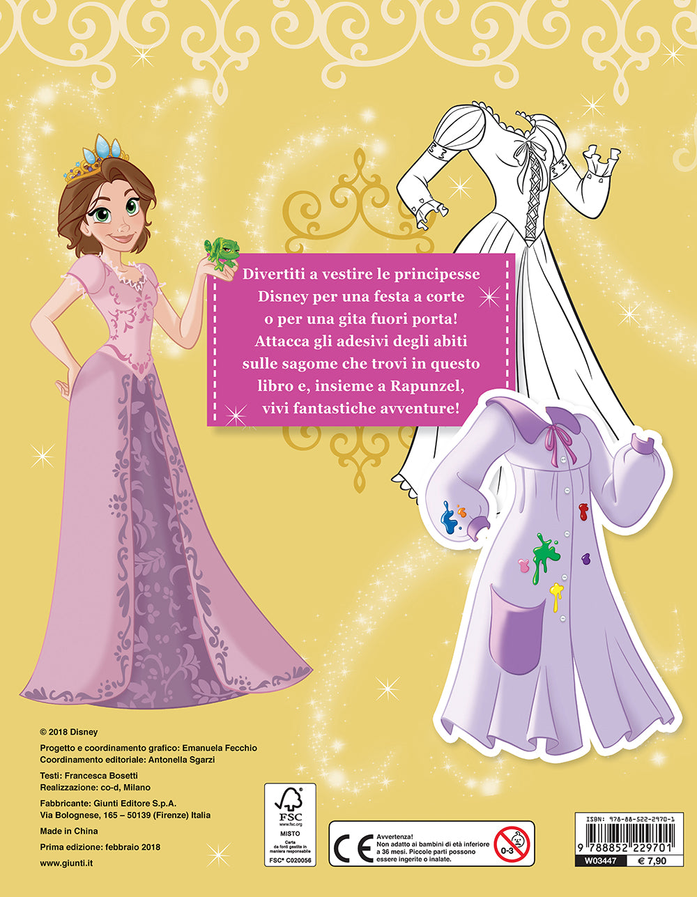 Gioca con la moda - Principesse. Rapunzel::Con più di 200 adesivi