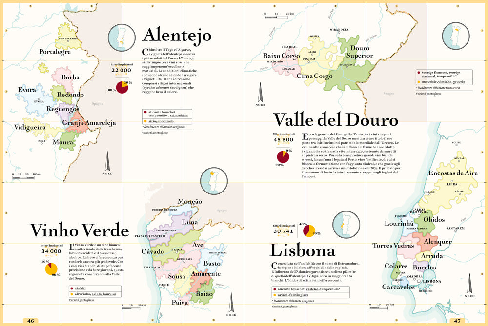 Le carte del vino::Atlante dei vigneti del mondo - 56 Paesi, 100 carte geografiche 8000 anni di storia