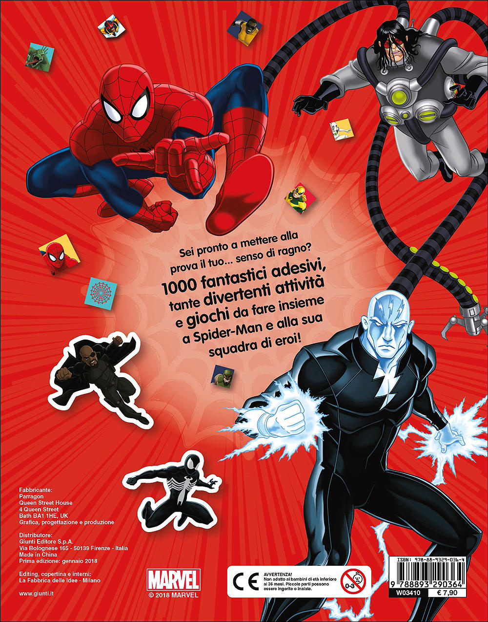 500/1000 Stickers - Ultimate Spider-Man. 1000 Stickers::Tanti giochi e attività!