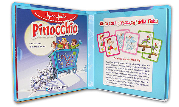 Pinocchio::Leggi e gioca! Sfoglia il libro e poi gioca a Memory con i personaggi della fiaba!