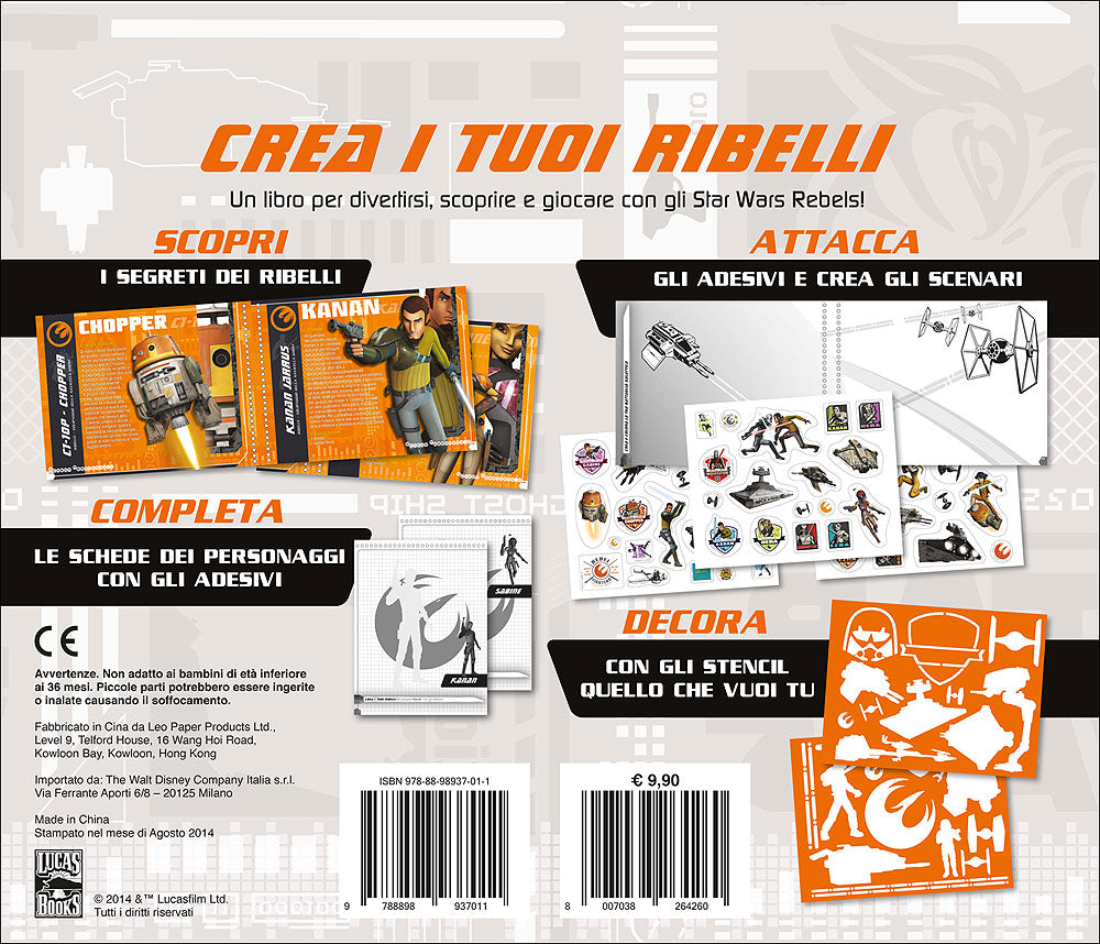 Crea Activity - Star Wars Rebels::Più di 100 adesivi, stencil, modellini