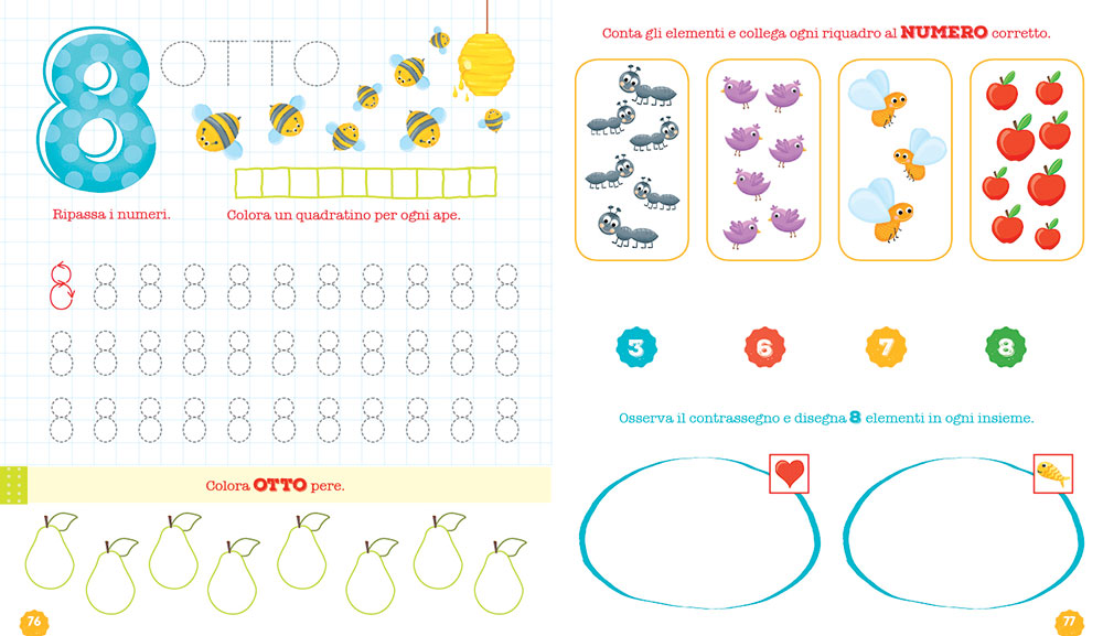 Il quaderno dei numeri - 5/6 anni::Pregrafismi, numeri e logica