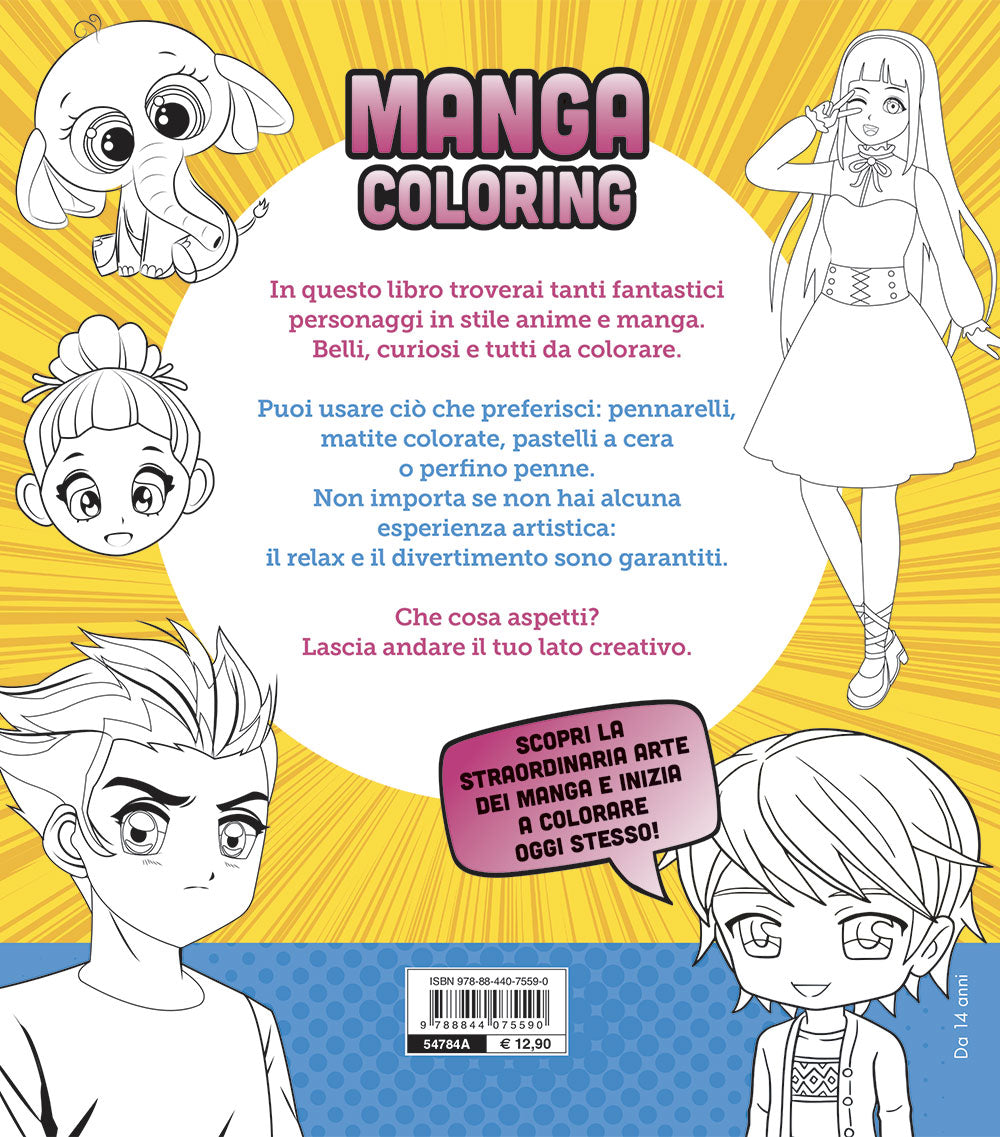 Manga Coloring::Fantastici personaggi in stile anime e manga da colorare