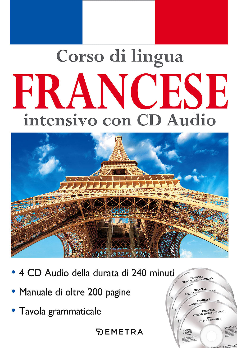 Corso di lingua Francese intensivo con CD Audio::4 CD della durata di 240 minuti - Manuale di oltre 200 pagine - Tavola grammaticale