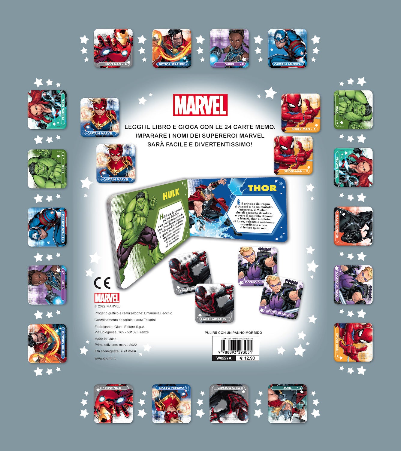 Marvel Memo leggi e gioca Supereroi::Un libro e 24 carte per giocare