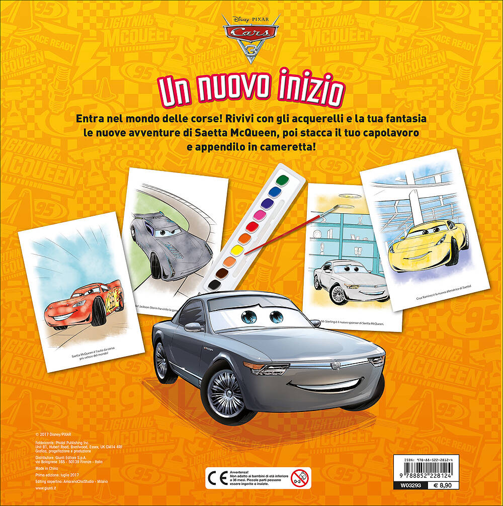 Libro Acquerello - Cars 3. Un nuovo inizio::Contiene 10 acquerelli e un pennello