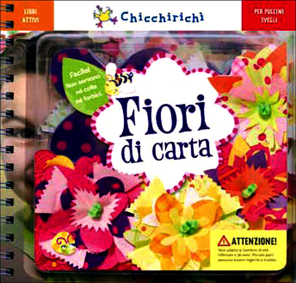 Fiori di carta::Con 72 corolle di petali, un assortimento di foglie, steli, stickers e bigliettini, un vaso di carta e un centrino ferma-bouquet!