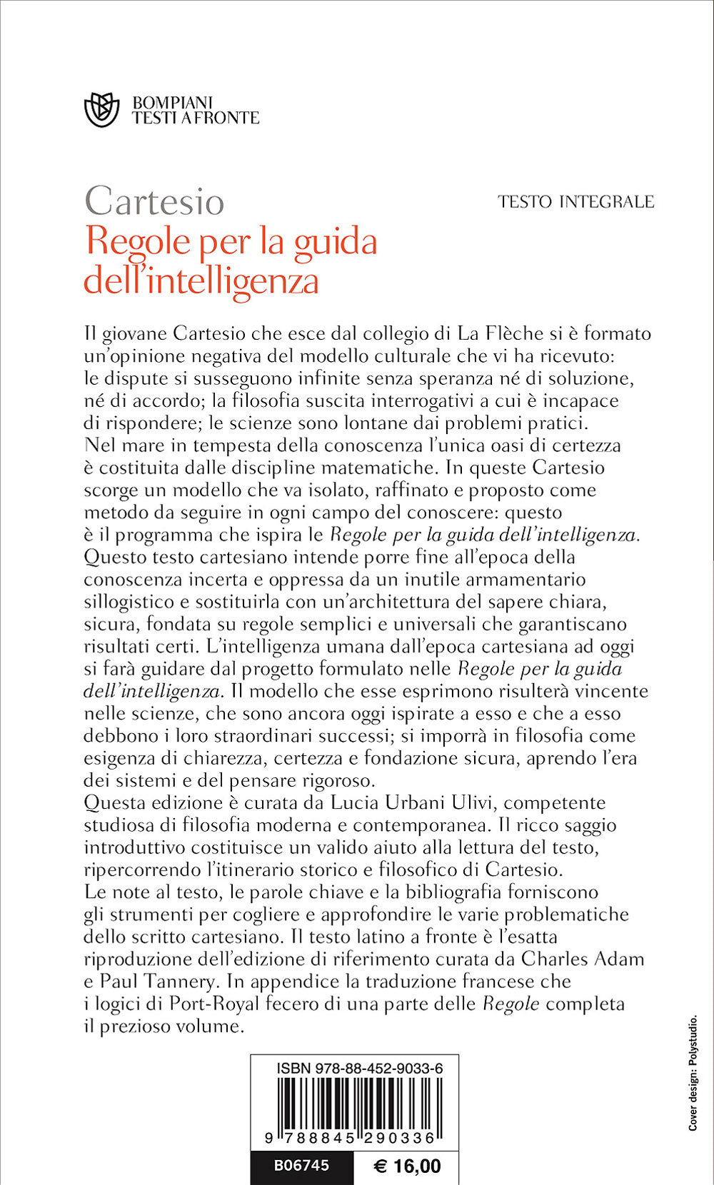 Regole per la guida dell'intelligenza::Testo latino a fronte - Versione francese in appendice
