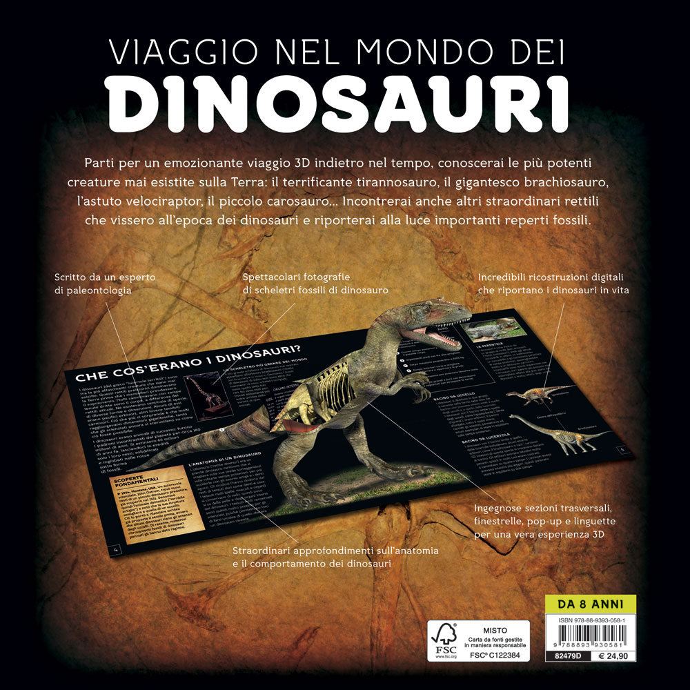 Viaggio nel mondo dei Dinosauri::Guida interattiva sui terribili rettili preistorici: alette, pop-up, linguette