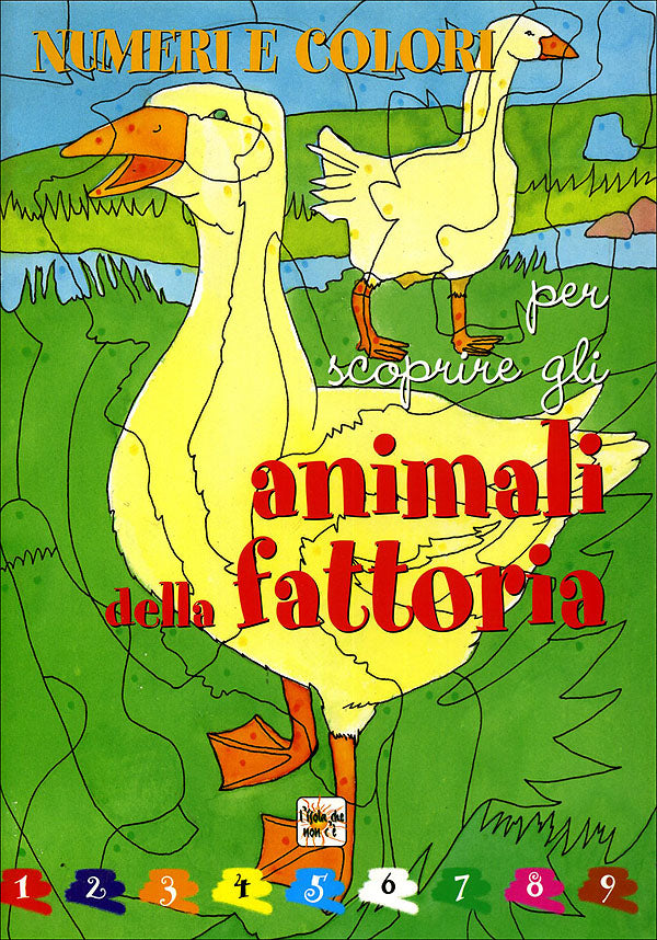 Numeri e colori per scoprire gli animali della fattoria