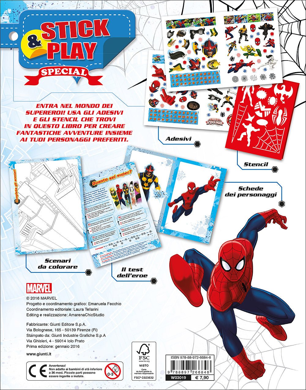 Stick&Play Special - Ultimate Spider-Man::Crea un mondo di supereroi - Più di 200 adesivi