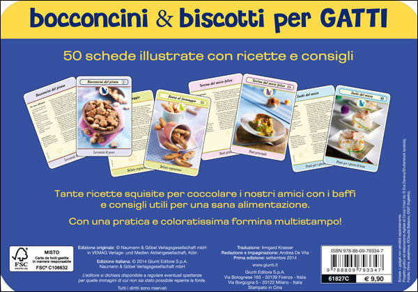 Bocconcini & biscotti per gatti fatti da te::Con una formina multistampo - 50 schede con ricette e consigli per renderli felici