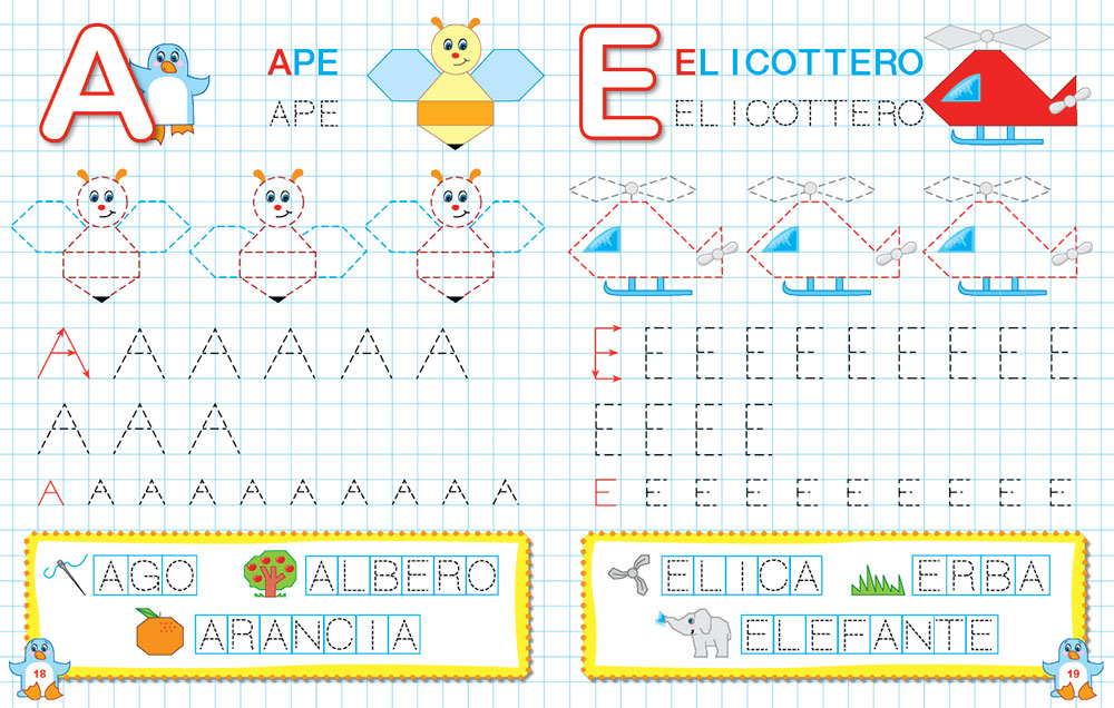 Tutto a quadretti - Lettere e numeri