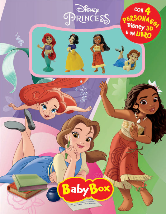 Disney Princess Baby Box::con 4 personaggi Disney in 3d e un libro