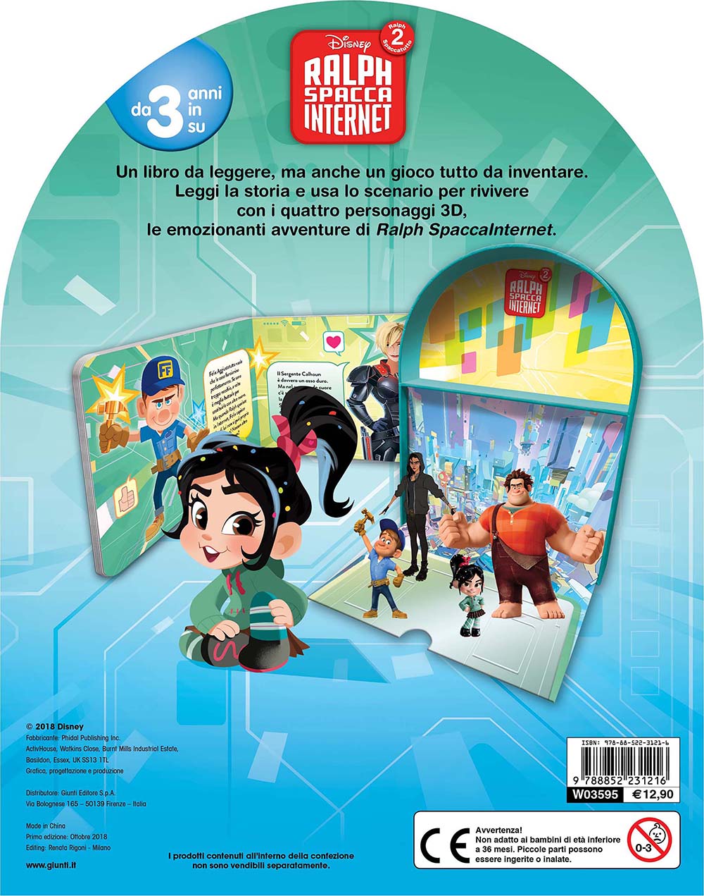 Ralph Spacca Internet - LibroGiocaKit::Con 4 personaggi 3D e 1 scenario per giocare!