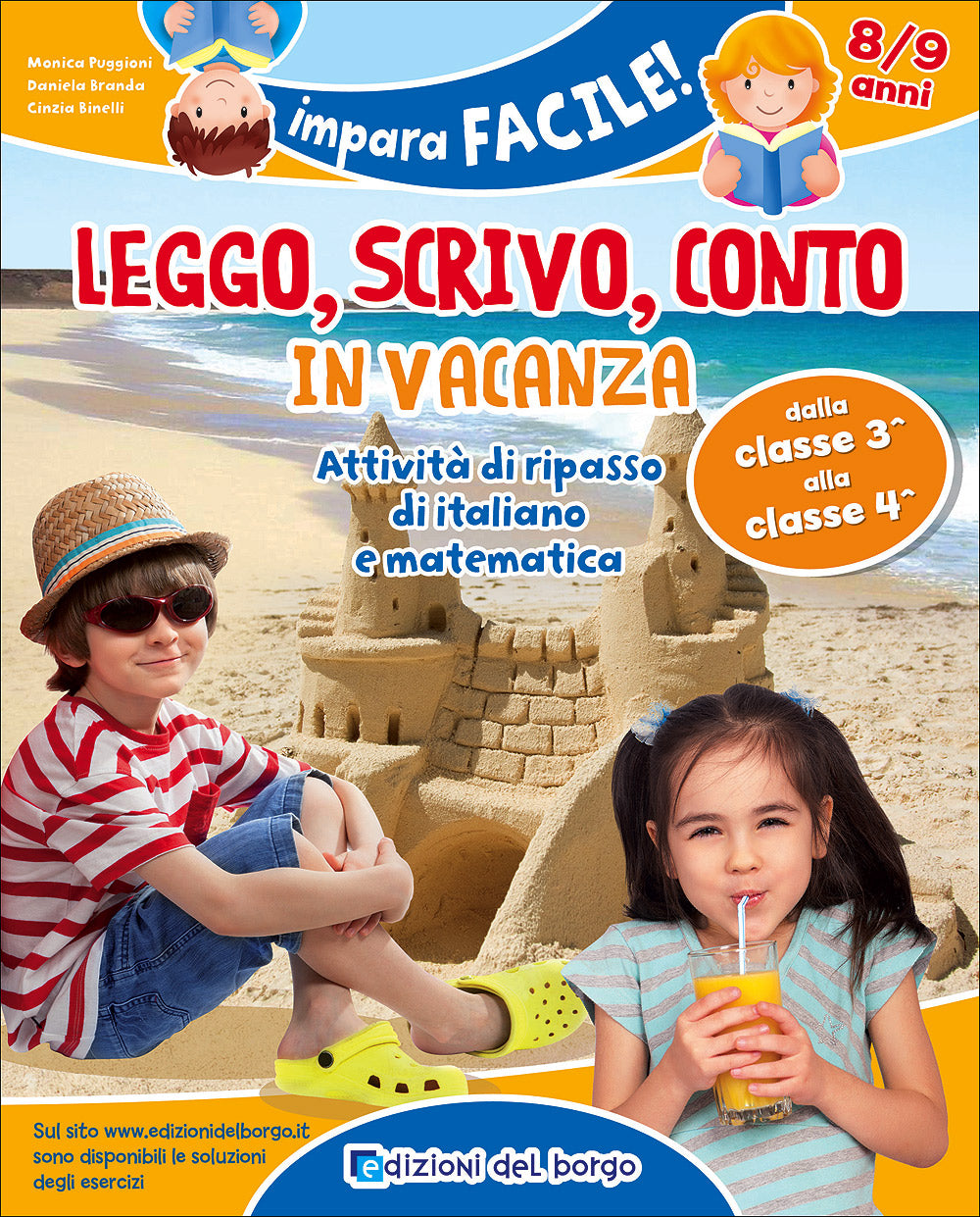 Leggo scrivo conto in vacanza - 8/9 anni::Attività di ripasso di italiano e matematica