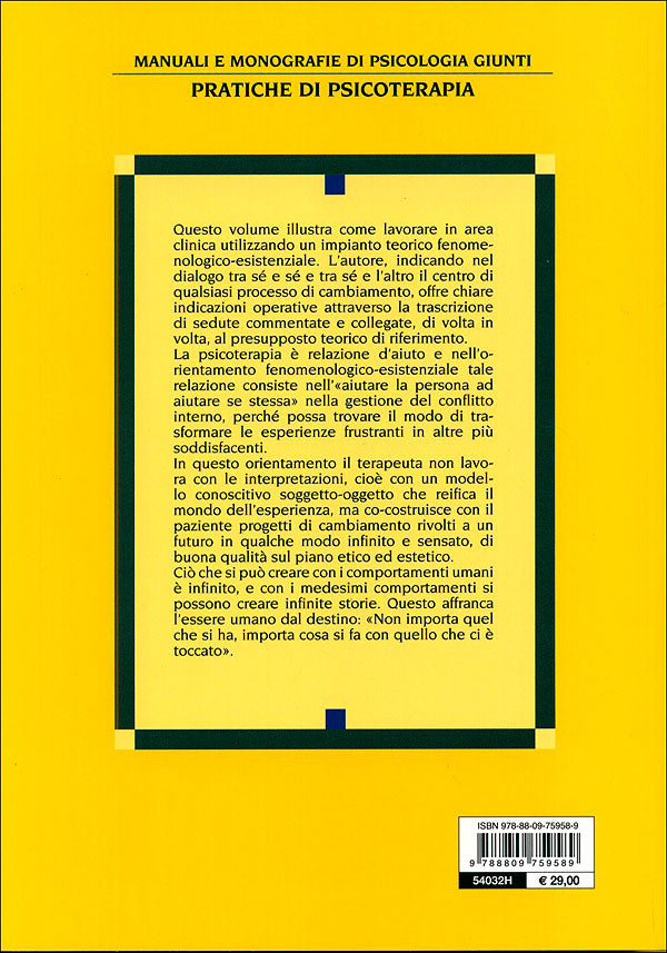 Per una psicoterapia fenomenologico-esistenziale