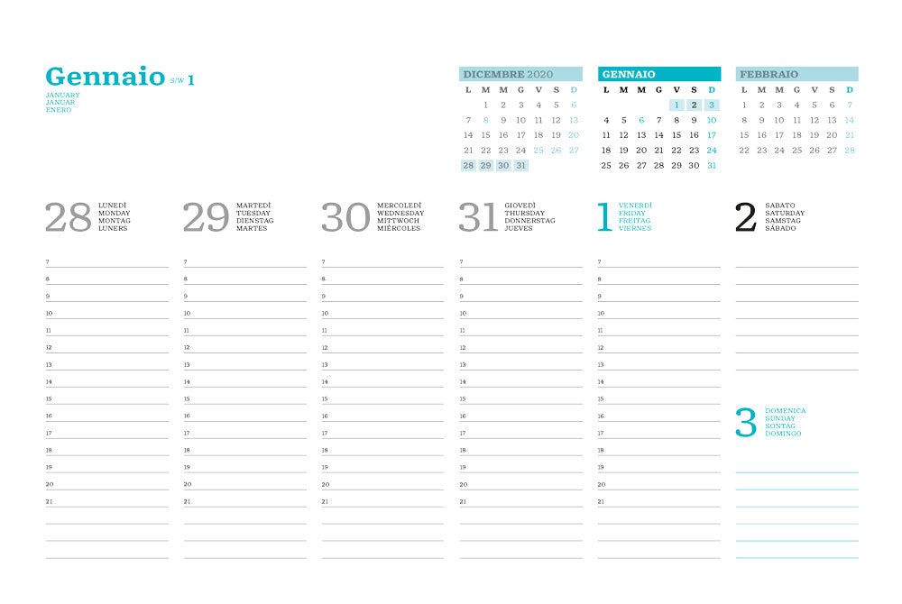 Calendario I love books 2021, da tavolo, 21x14 cm::calendario settimanale