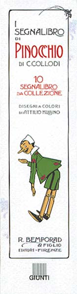 I segnalibro di Pinocchio di C. Collodi::10 segnalibro da collezione