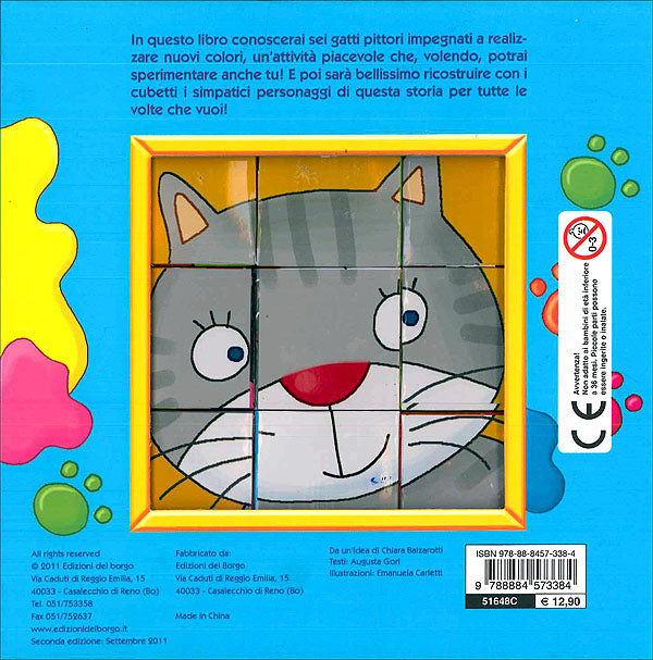 Amici gatti::I libri dei cubi. All'interno uno splendido libro cartonato e nove cubetti con cui i bambini si divertiranno a ricostruire i personaggi della storia!