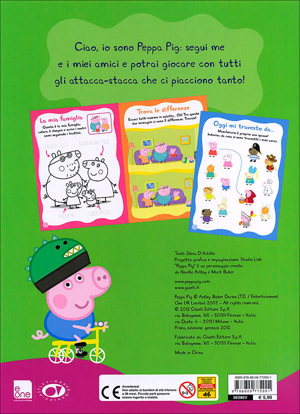 Gli attacca-stacca di Peppa Pig - Silvia D'Achille - Libro - Giunti Editore  