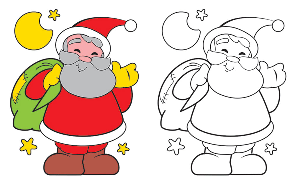 Colorare in 3D - Natale::Tante pagine da colorare tanti soggetti da costruire