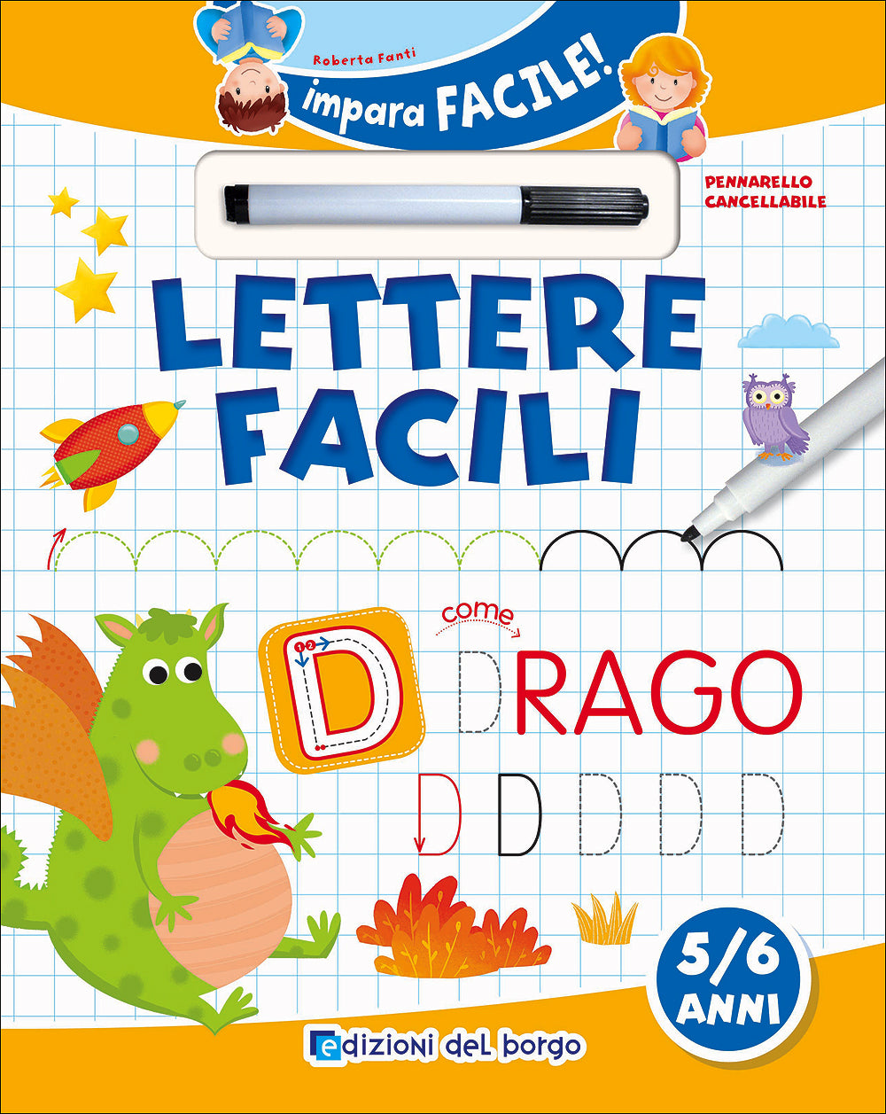 Lettere facili - 5/6 anni::Con pennarello con inchiostro a base d'acqua