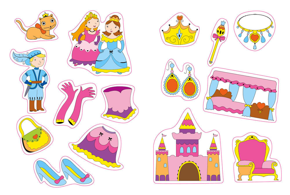 Colora e gioca con le principesse (con stickers)