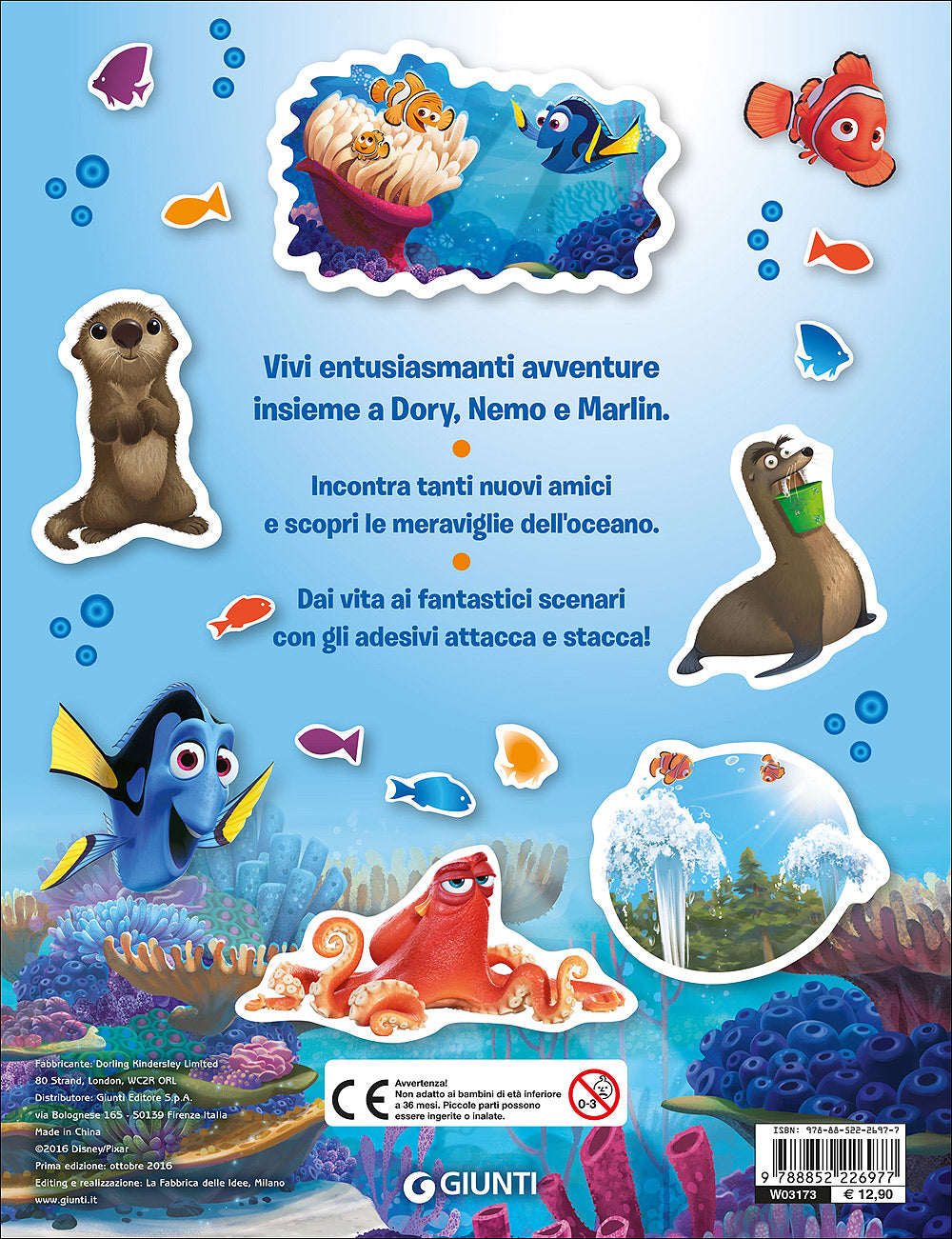 Collezione di Adesivi - Alla ricerca di Dory::Collezione acquatica di adesivi - Più di 1000 adesivi