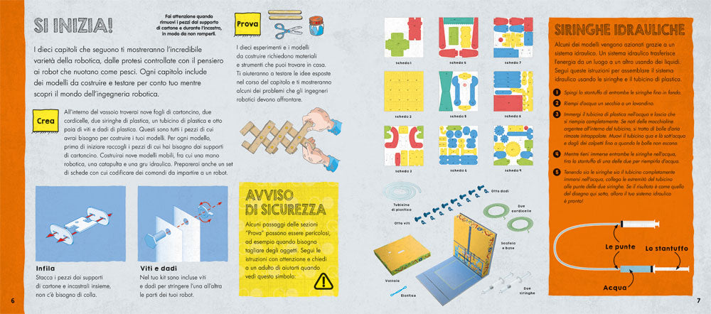 Scopri la robotica::Contiene i modelli da assemblare e un libro di 64 pagine