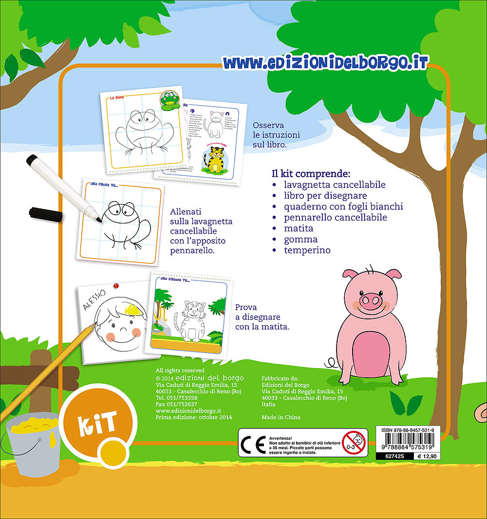 Kit. Corso di disegno pratico::Con tutto ciò che serve ai bambini per imparare a disegnare!