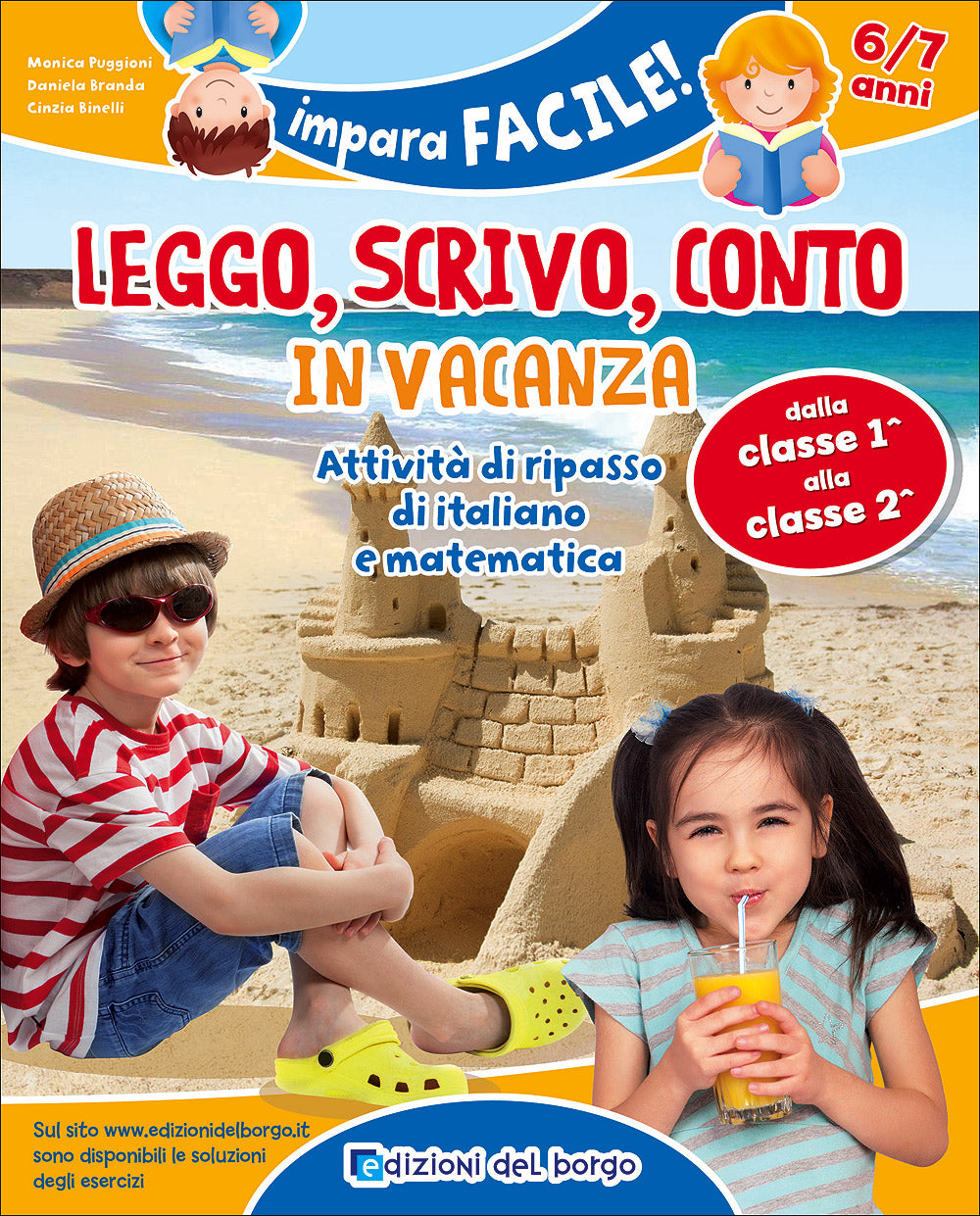 Leggo scrivo conto in vacanza - 6/7 anni::Attività di ripasso di italiano e matematica