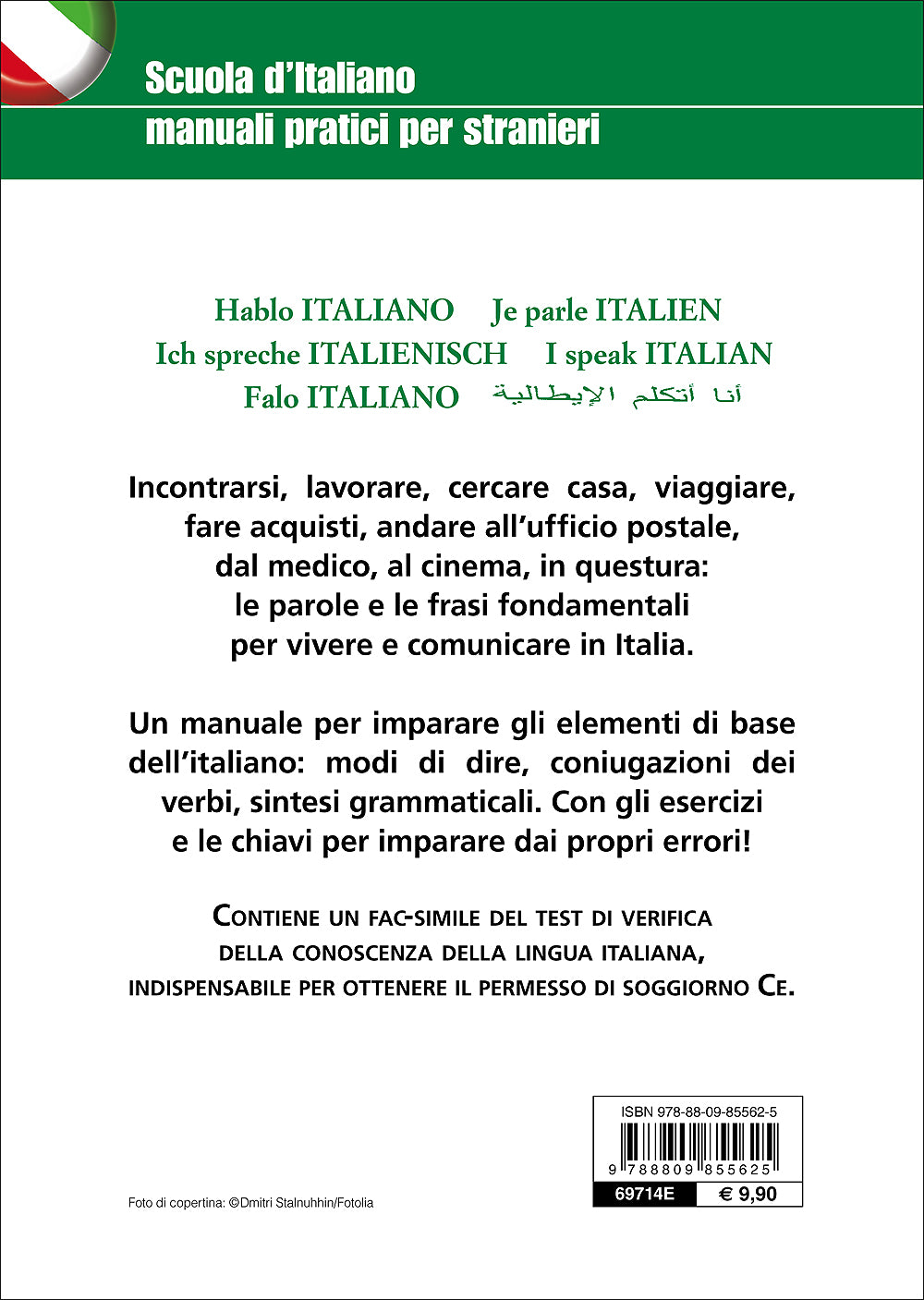 Parlo italiano::Manuale per l'apprendimento dell'italiano di base - Con test di lingua per il permesso di soggiorno