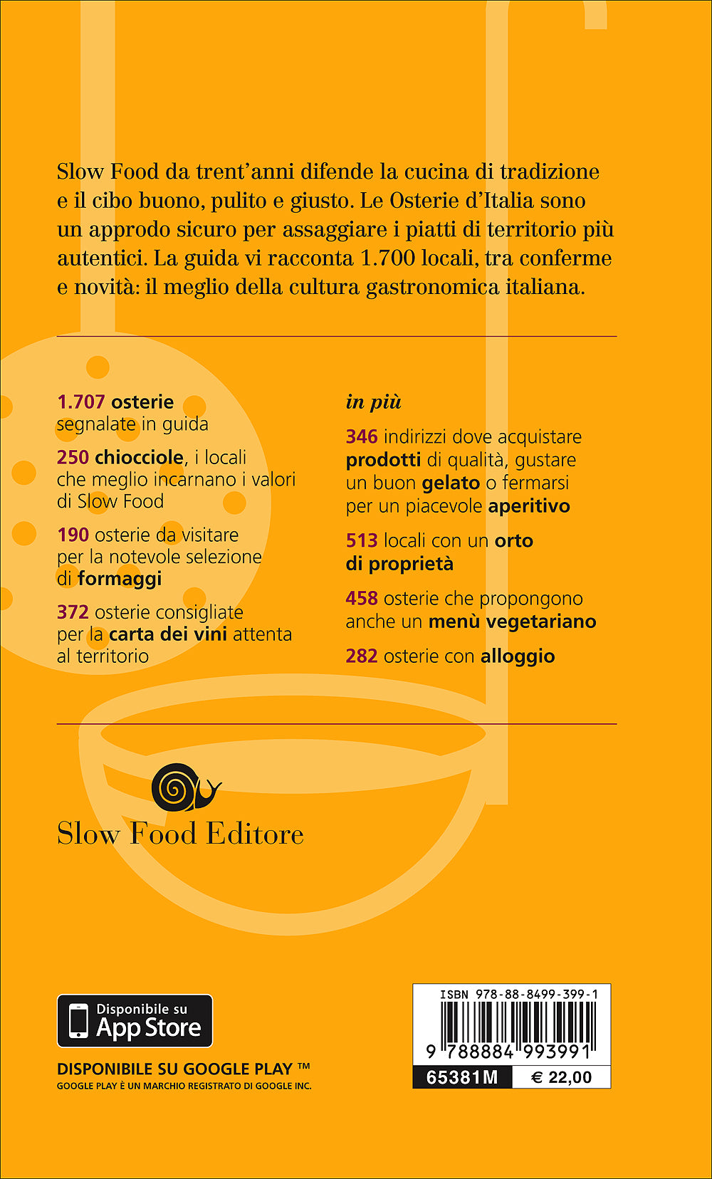 Osterie d'Italia - guida 2016::Sussidiario del mangiarbere all'italiana - 1.707 locali consigliati da Slow Food