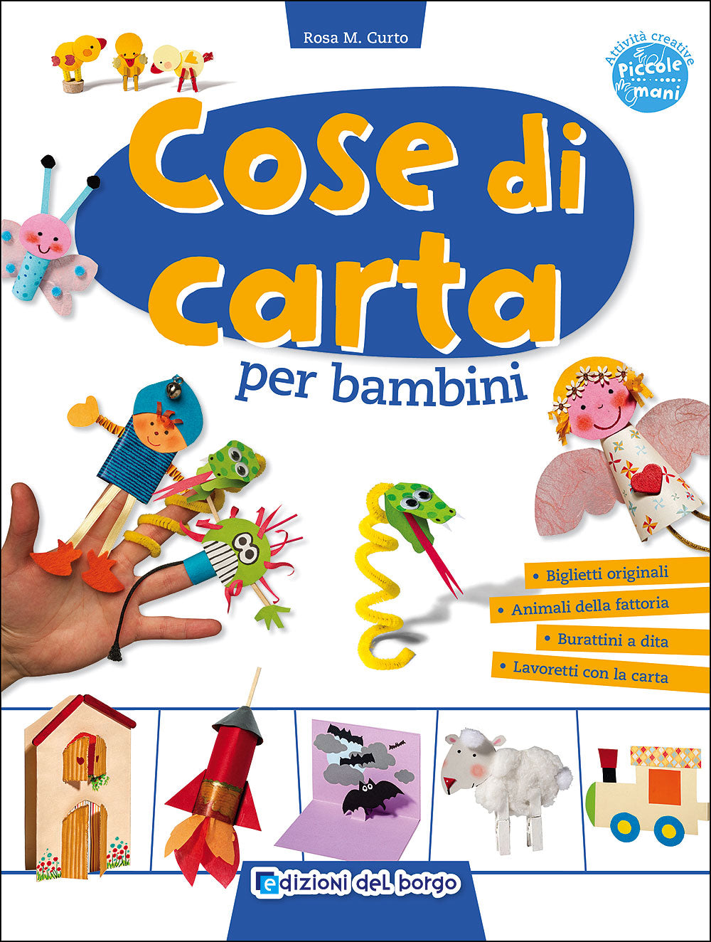 Cose di carta per bambini::Biglietti originali - Animali della fattoria - Burattini a dita - Lavoretti con la carta