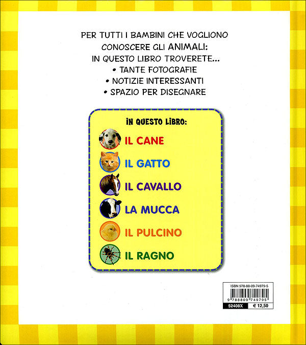 Gli Animali::Cane - Gatto - Cavallo - Mucca - Pulcino - Ragno