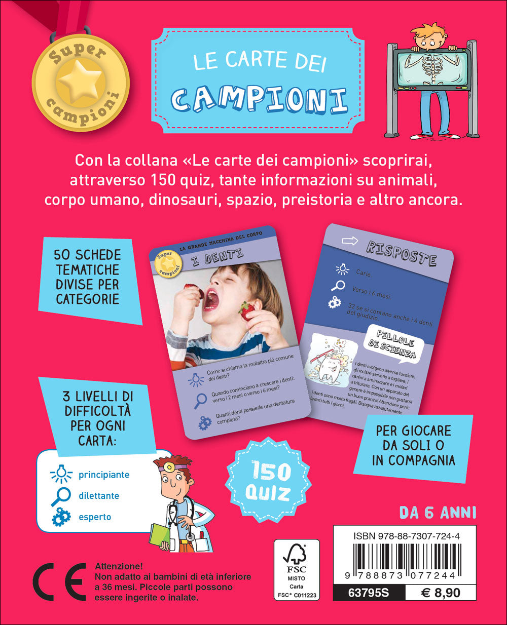 Le Carte dei Campioni - Corpo umano::150 quiz