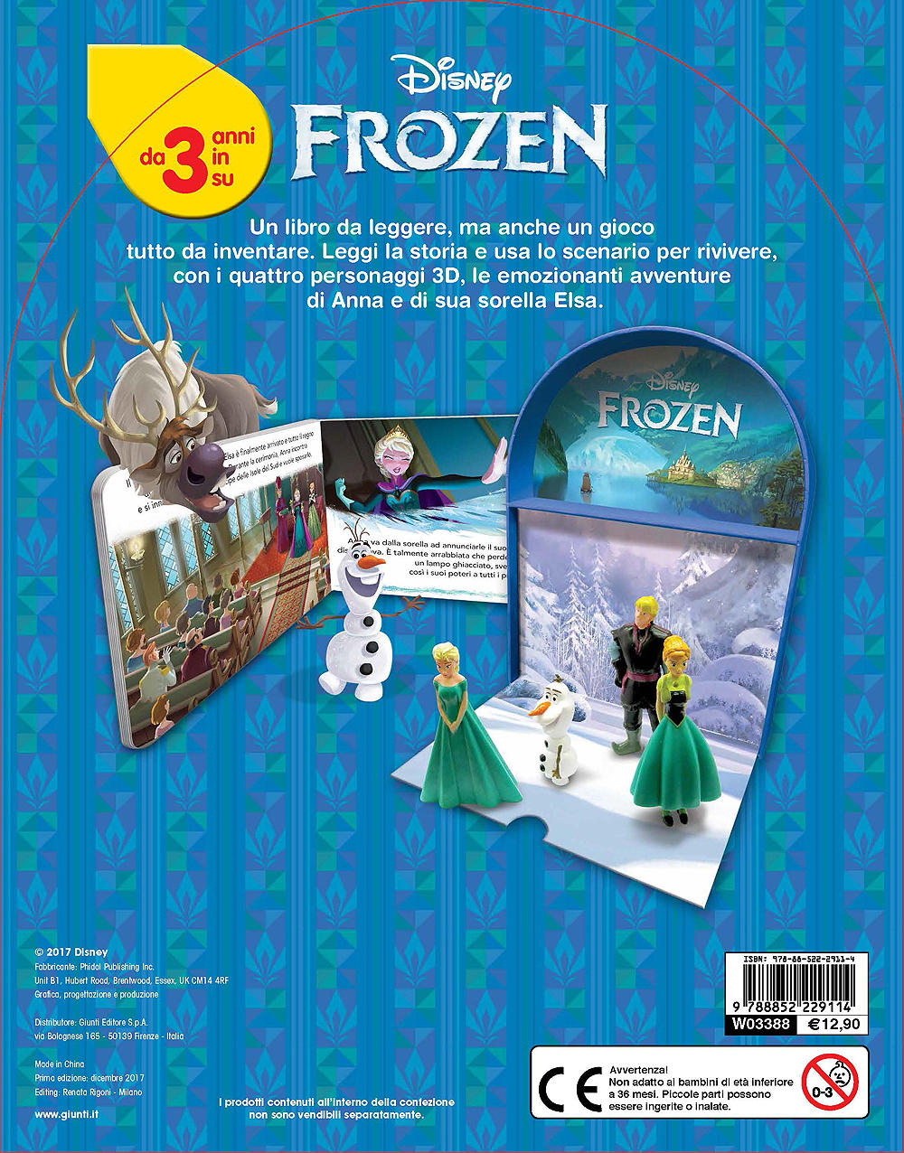 Frozen - LibroGiocaKit::Con 4 personaggi 3D e 1 scenario per giocare!