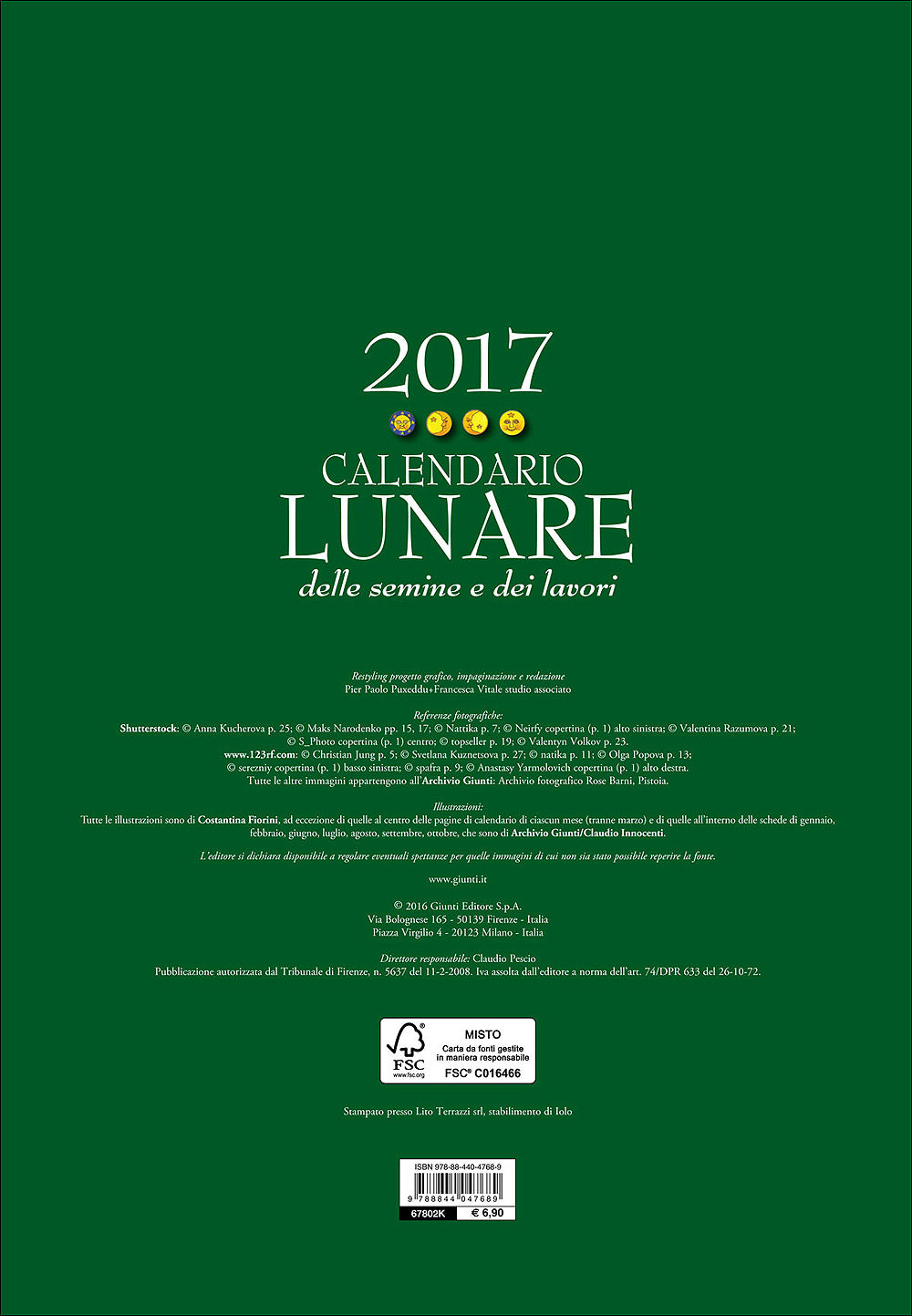 Calendario Lunare delle semine e dei lavori 2017::12 mesi di cose da fare