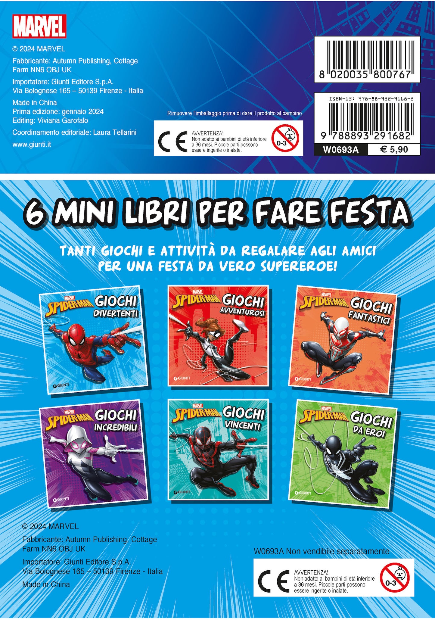 Spiderman Party pack::6 mini libri per fare festa