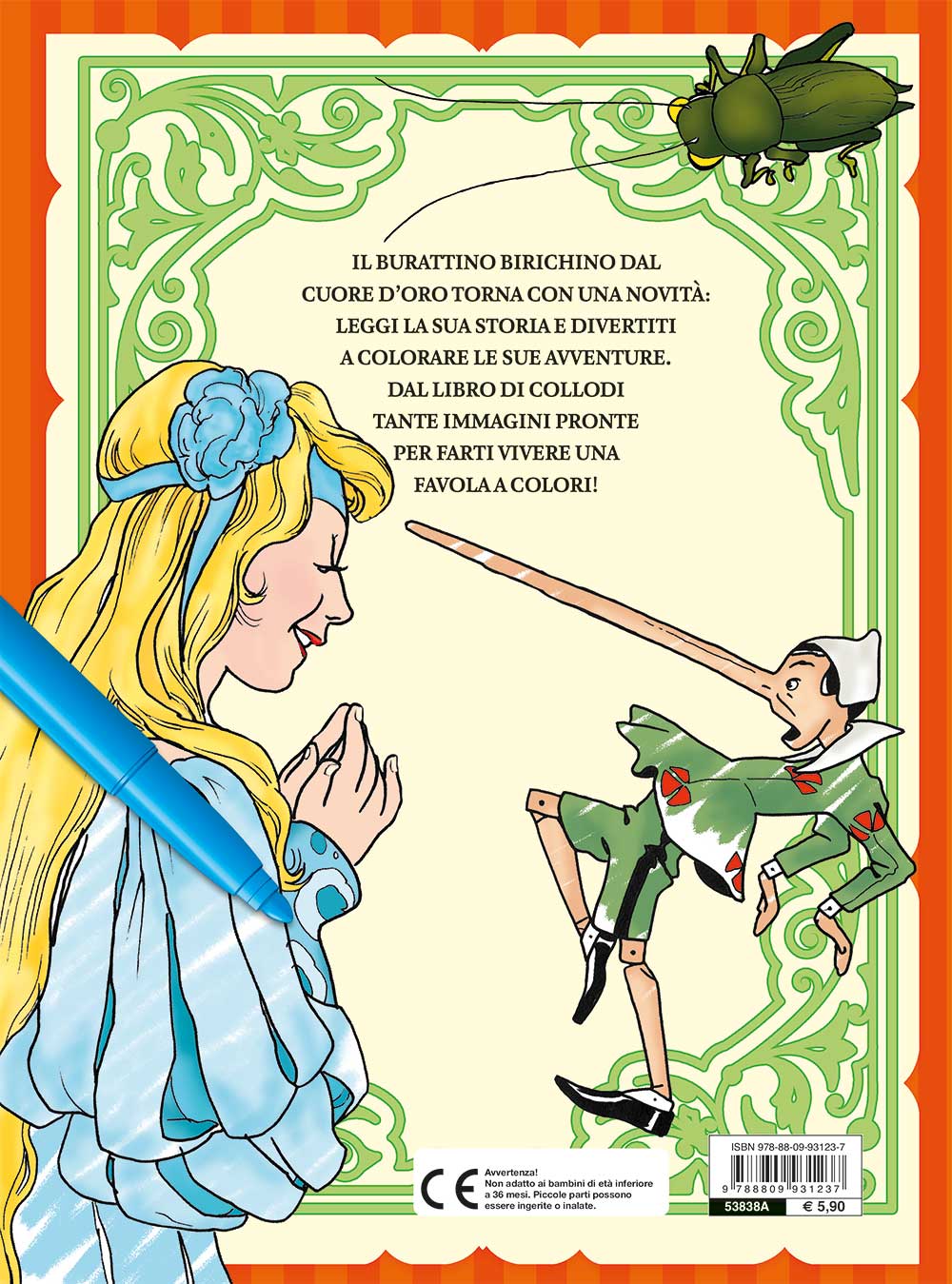 Pinocchio da colorare