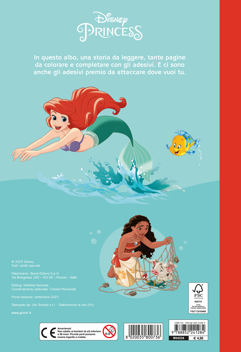 Amiche del mare Staccattacca&colora Disney Princess