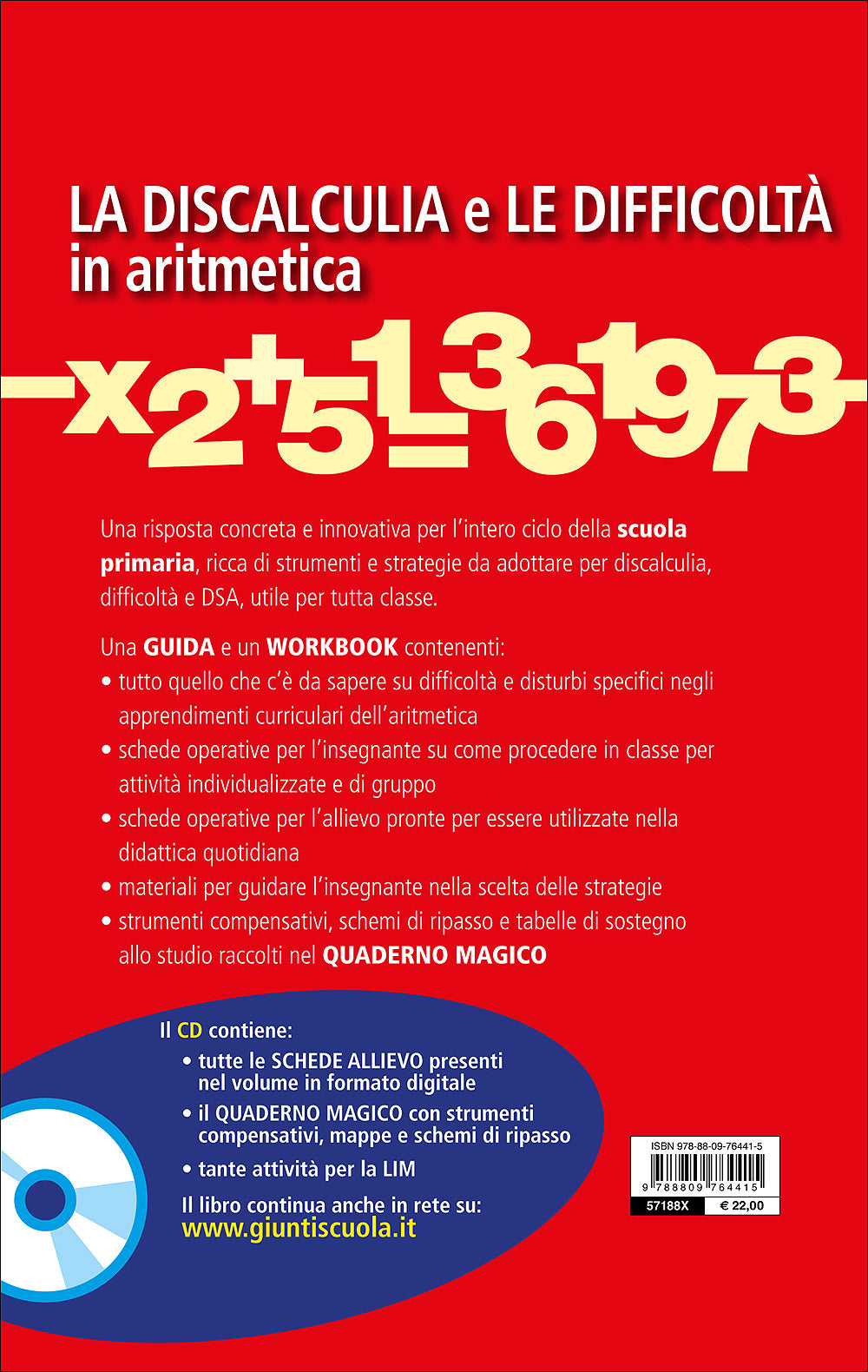 La discalculia e le difficoltà in aritmetica + CD::Guida con workbook