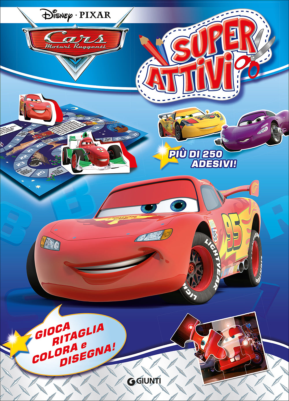 Superattivi - Cars::Gioca, ritaglia, colora e disegna! - Più di 250 adesivi!