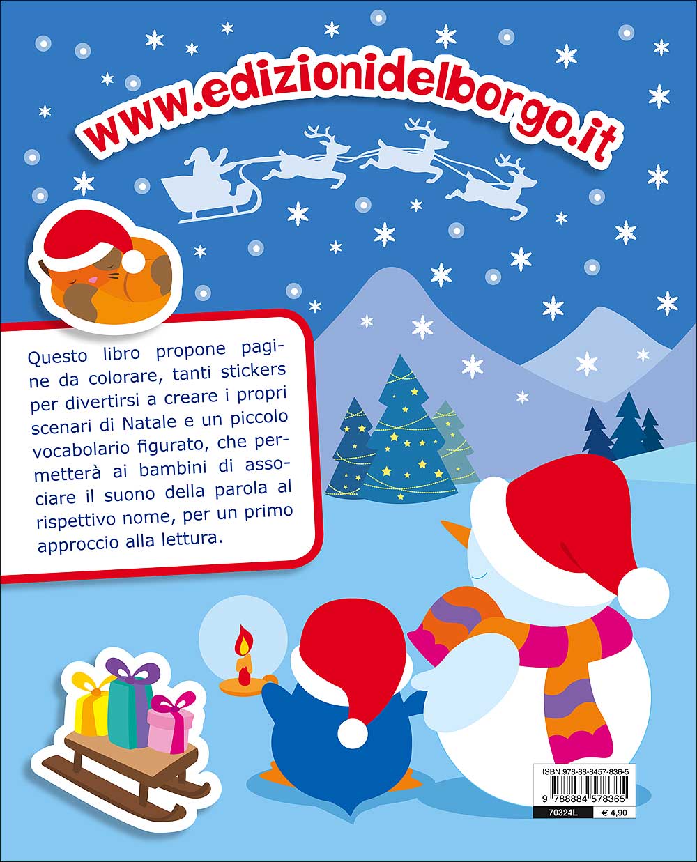 E' Natale::Gioca con gli stickers, colora e impara - Con più di 30 stickers