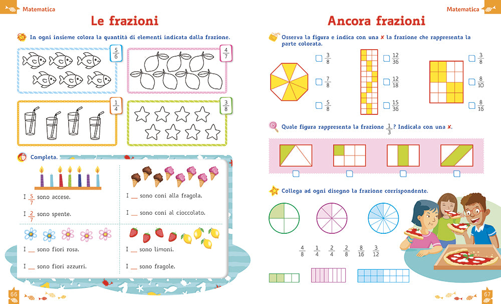 Tutti in vacanza - dalla 4a alla 5a::Attività di ripasso di italiano e matematica per la scuola primaria