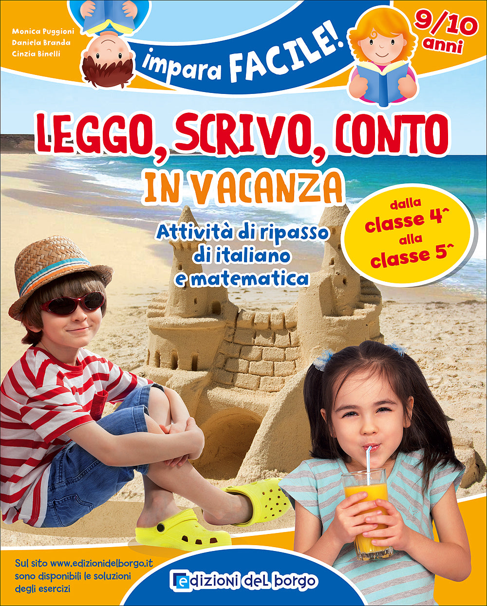 Leggo scrivo conto in vacanza - 9/10 anni::Attività di ripasso di italiano e matematica