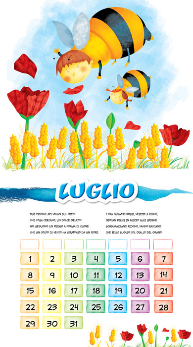 Il libro calendario per bambini::Dodici filastrocche per un anno in rima e tanti adesivi per ricordarne i momenti più importanti