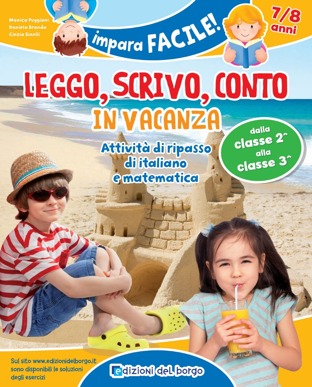 Leggo scrivo conto in vacanza - 7/8 anni::Attività di ripasso di italiano e matematica