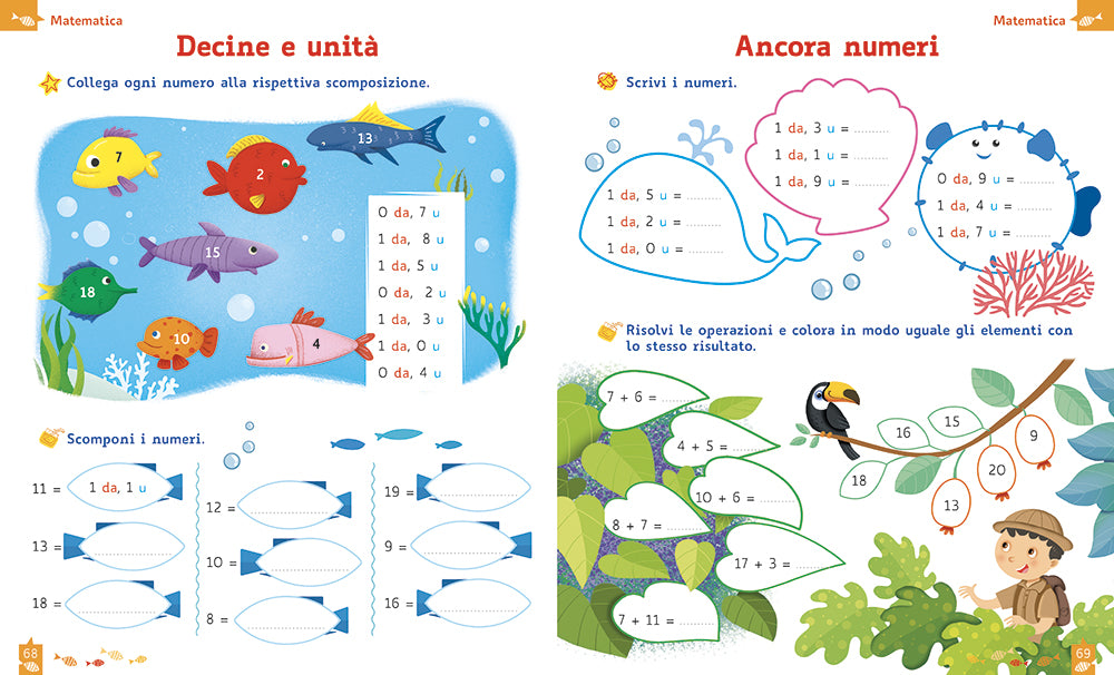 Tutti in vacanza - dalla 1a alla 2a::Attività di ripasso di italiano e matematica per la scuola primaria